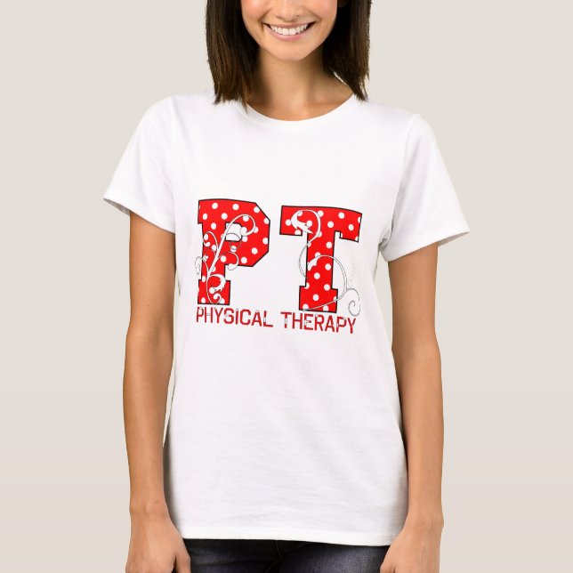 rote weiße Tupfen Pints T-Shirt (Vorderseite)
