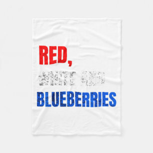 Rote Weiße Und Blaubeeren Patriotischer Spaß Somme Fleecedecke