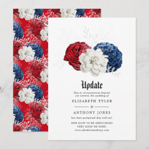 Rote Weiße und Blaue Amerikanische Hochzeitsankünd Einladung