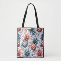 Rote, weiße und blaue Ananas