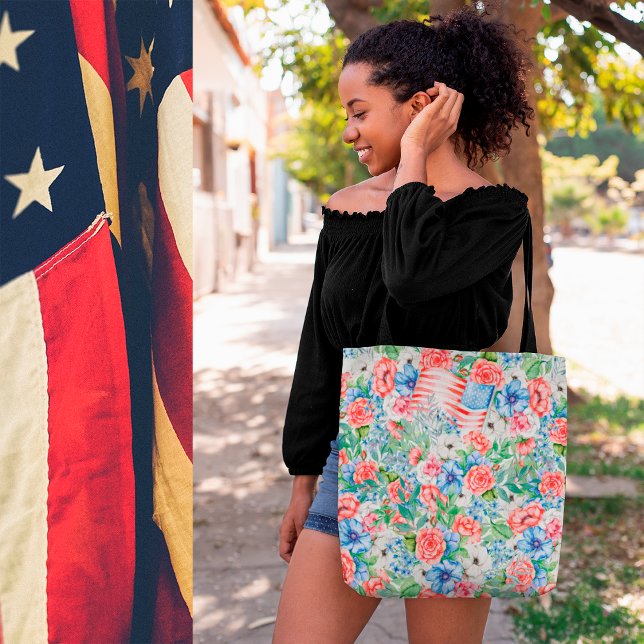 Rote weiße und blaue Blumen Patriotisch 4. Juli (Von Creator hochgeladen)