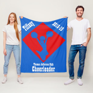 Rote weiße und blaue Cheerleader-Fleece-Decke Fleecedecke