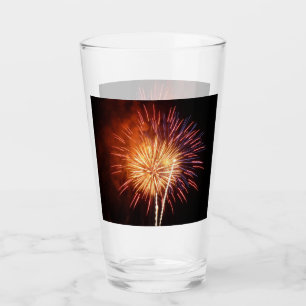 Rote, weiße und blaue Feuerwerke I Patriotic Glas