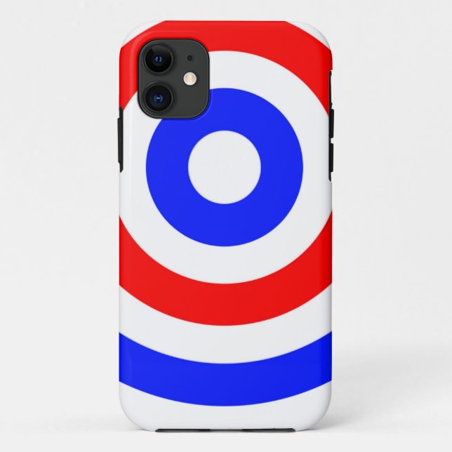Rote, weiße und blaue Kreise Case-Mate iPhone Hülle (Rückseite)