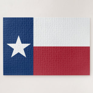 Rote, weiße und blaue Texas-Flagge Puzzle