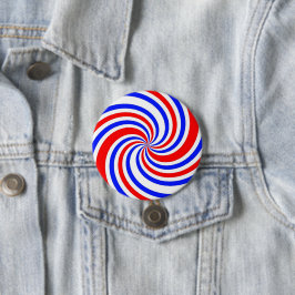 Rote, weiße und blaue Wirbel Button