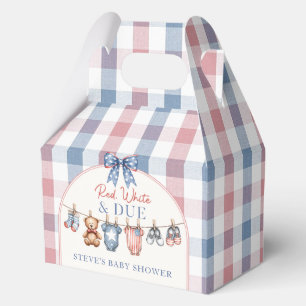 Rote Weiße und fällige amerikanische Babyparty-Ges Geschenkschachtel