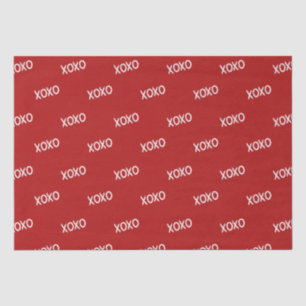 Rote Weiße XOXO Brautparty Seidenpapier