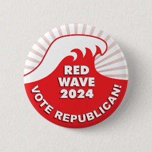 Rote Welle der Republikaner 2024 - Tsunami Button