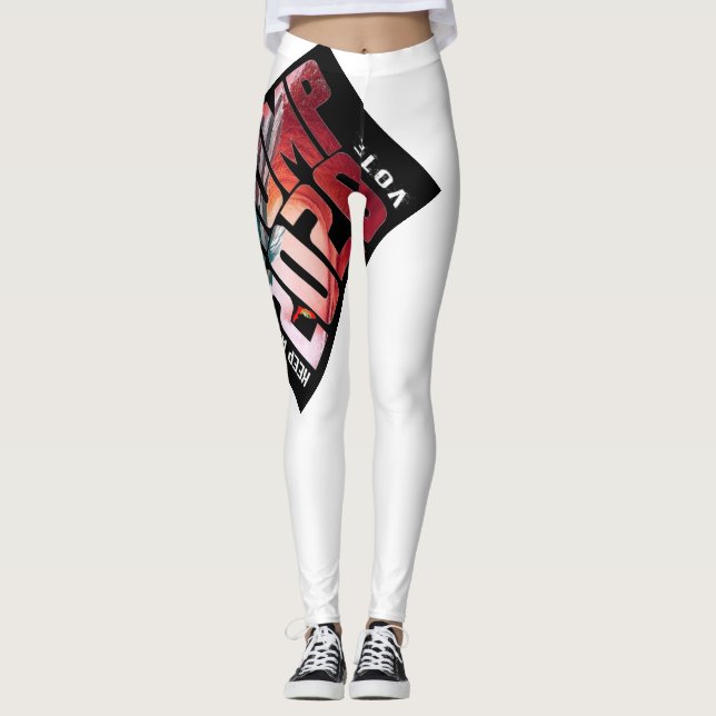 Rote Wellen-Leggings 2020 Trumpf-Floridas Leggings (Vorderseite)