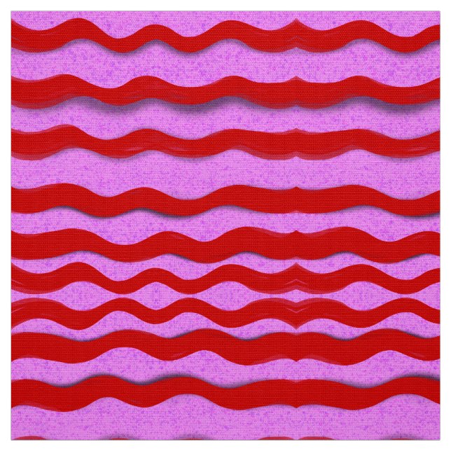 Rote Wellen rosa Untergrund 🥰 Stoff (Muster)