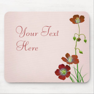Rote Wildblume Mousepad