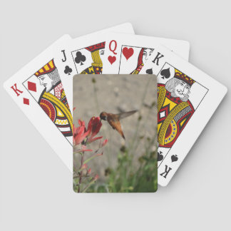 Rote Wildblume Spielkarten