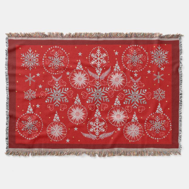 Rote Wurfdecke  Decke (Vorderseite)