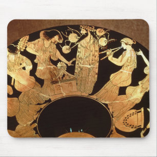 Rote Zahl kylix des Dachbodens, das Dionysus und Mousepad