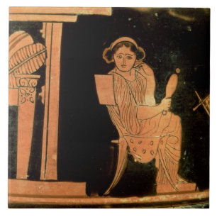 Rote Zahl Pyxis des Dachbodens, der eine Braut, 5. Fliese