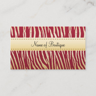 Rote Zebra-Gold-Boutique Visitenkarte