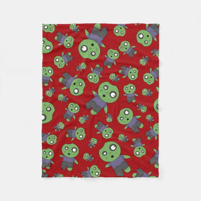 Rote Zombies Fleecedecke (Vorderseite)