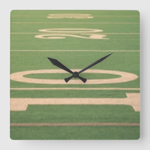 Rote Zonen-Fußball-Wanduhr Quadratische Wanduhr