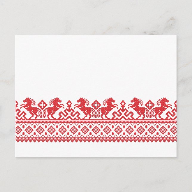 Rote Zuchtpferde Postkarte (Vorderseite)