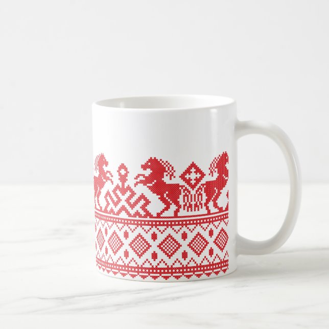 Rote Zuchtpferde Tasse (Rechts)