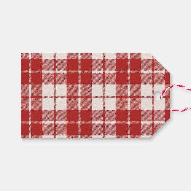 Rote Zuckerstange Geschenkanhänger (Vorderseite (Horizontal))