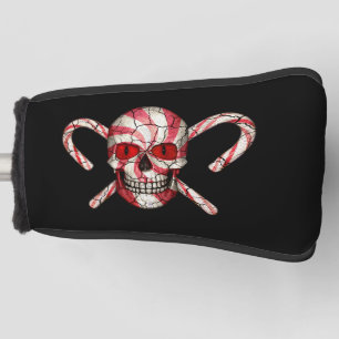 Rote Zuckerstange-Zuckerschädel-Putter-Abdeckunge Golf Headcover