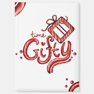 Rote Zuckerstangen-Weihnachtsdekoration “Gifty Tim Magnet