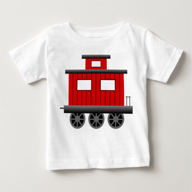 Rote Zug-Kombüse Baby T-shirt (Vorderseite)