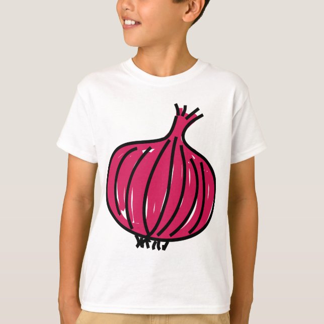 Rote Zwiebel T-Shirt (Vorderseite)