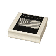 Rötelstempel auf amerikanischer Flagge individuell