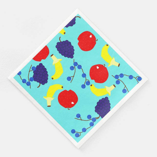 Rotende Früchte Serviette (Ecke)