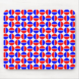 Rotende Kreise - Rot und Blau Mousepad