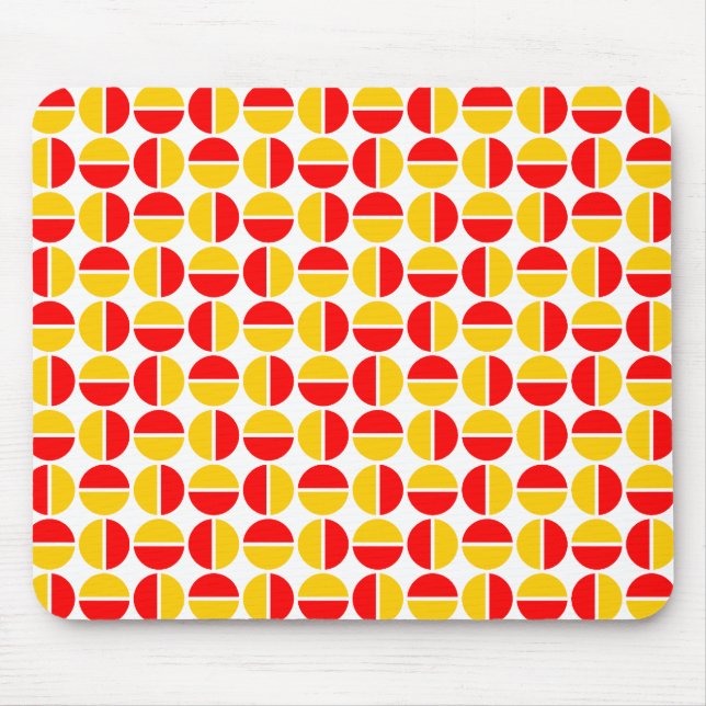Rotende Kreise - rot und orange Mousepad (Vorne)