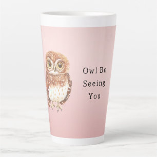 Rötenrosa Eule Ich Werde Dich Wiedersehen Milchtasse