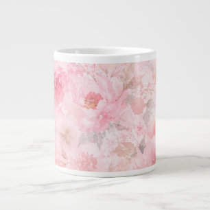 Rötenwasserfarben-Blumen Jumbo-Tasse