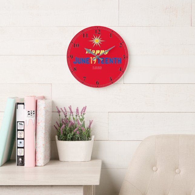 Roter 19. Juni, Acrylmauer-Uhr Große Wanduhr (Lesesaal)