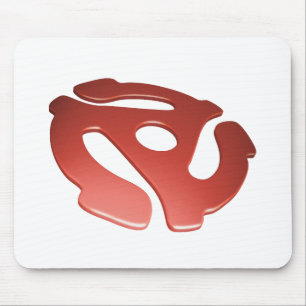 Roter 3D 45 U/min Adapter Mousepad