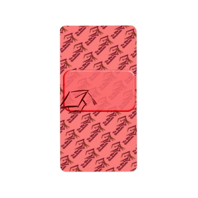 Roter ABSCHLUSS Hersheys Miniatur Bonbonverpackung Adressaufkleber (Vorne)