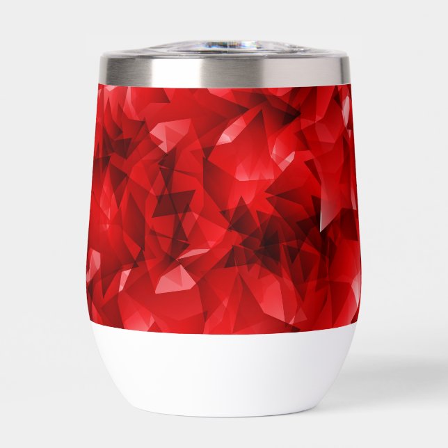 Roter abstrakter geometrischer Kristallhintergrund (Vorderseite)