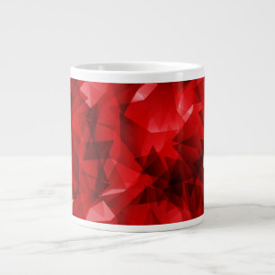 Roter abstrakter geometrischer Kristallhintergrund Jumbo-Tasse