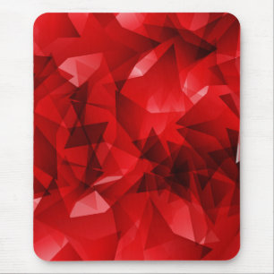 Roter abstrakter geometrischer Kristallhintergrund Mousepad