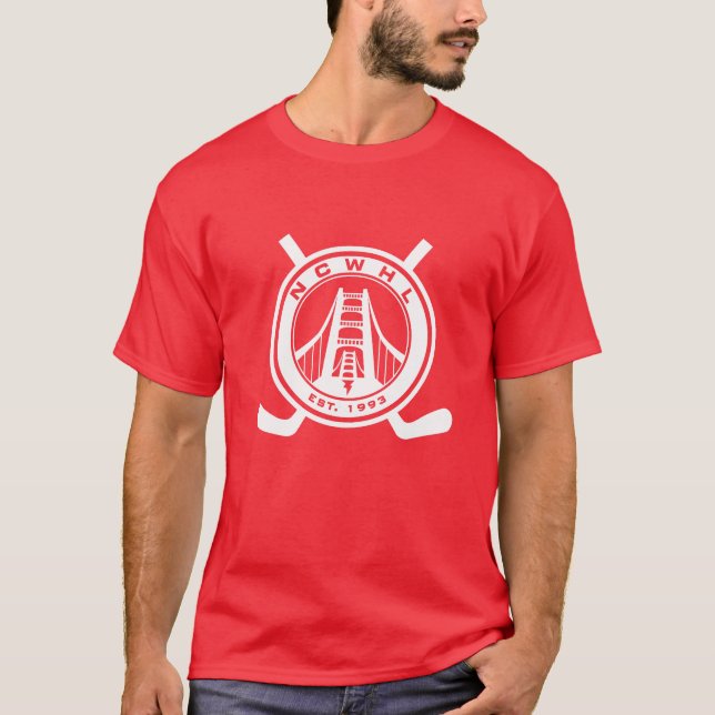 Roter Abteilungs-T - Shirt-Männer T-Shirt (Vorderseite)