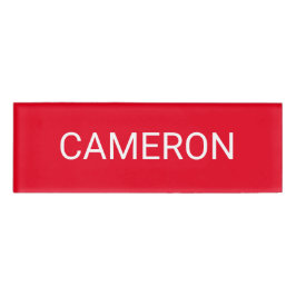 Roter Acrylname Markierung Berufliches Abzeichen M Namenschild