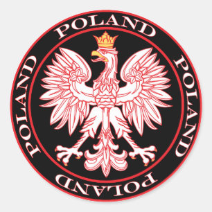 Roter Adler Runder Aufkleber