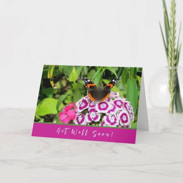 Roter Admiral Butterfly wird bald zum Grußkarten Karte (Vorderseite)