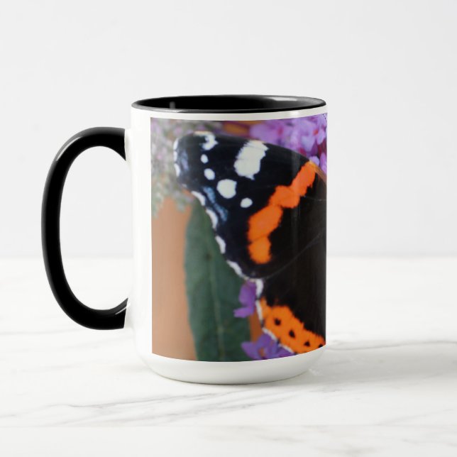 Roter Admiral Schmetterling Tasse (Links)