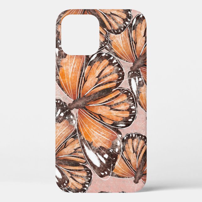 Roter Admiral Schmetterlinge Rosa Hintergrund Case-Mate iPhone Hülle (Rückseite)