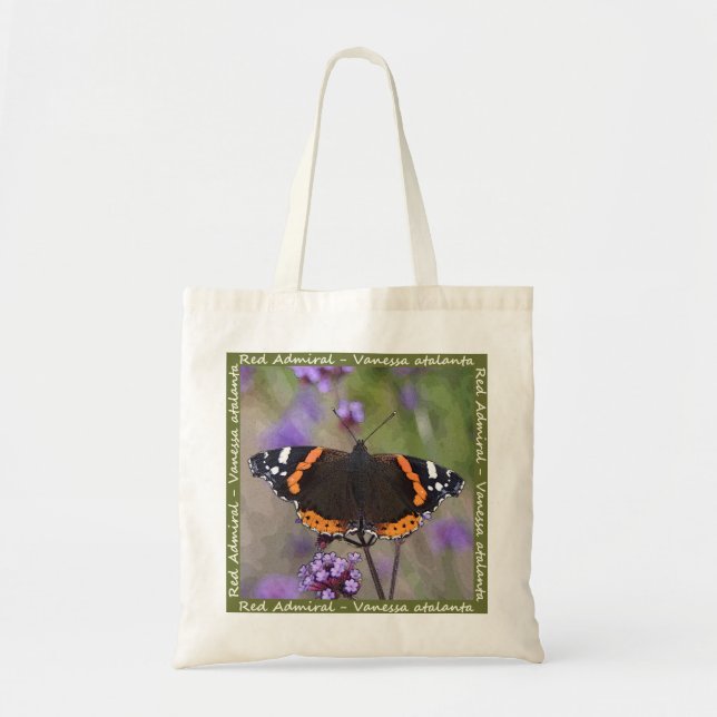 Roter Admirals-Schmetterlings-Tasche Tragetasche (Vorne)