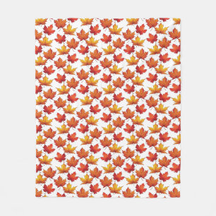 Roter Ahorn Verlasst Muster. Fall Pattern Fleecedecke